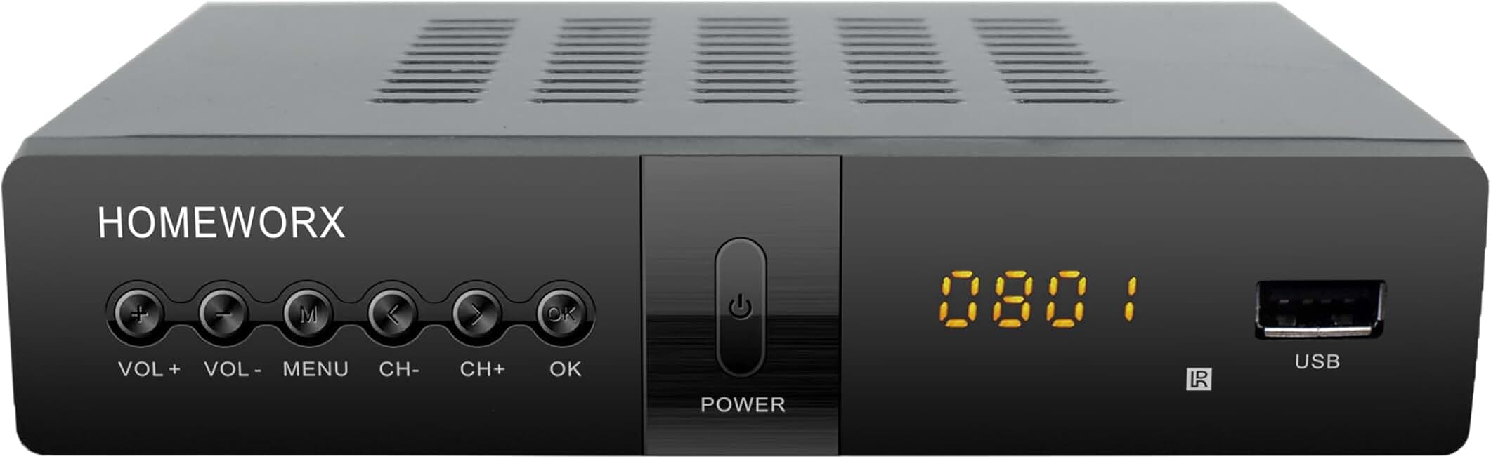 ATSC Digital Converter Box with TV Tuner, TV Recording, USB Multimedia Function, 1080P HDMI, Metal Case, Clear QAM, by Mediasonic HomeWorx (HW250STB)