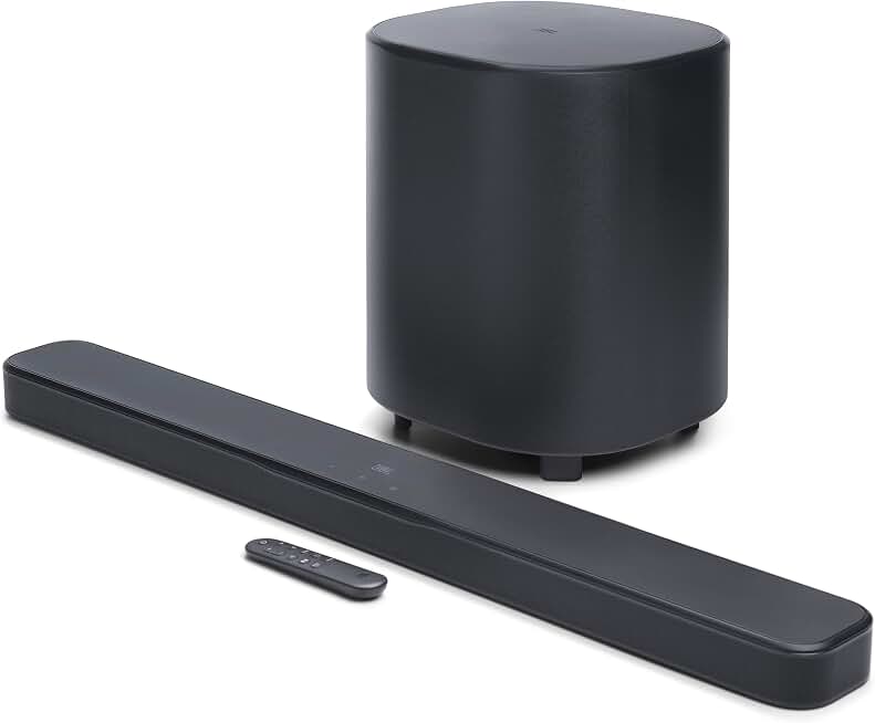 JBL Bar 500MK2-5.1 Channel soundbar System with Dolby Atmos, MultiBeam 3.0 &amp; PureVoice 2.0, 750W with 10" Sub, Easy Sound Calibration, and Works with Voice Assistant-Enabled Speakers (Black) TUV Rheinland Recycled Material Verified