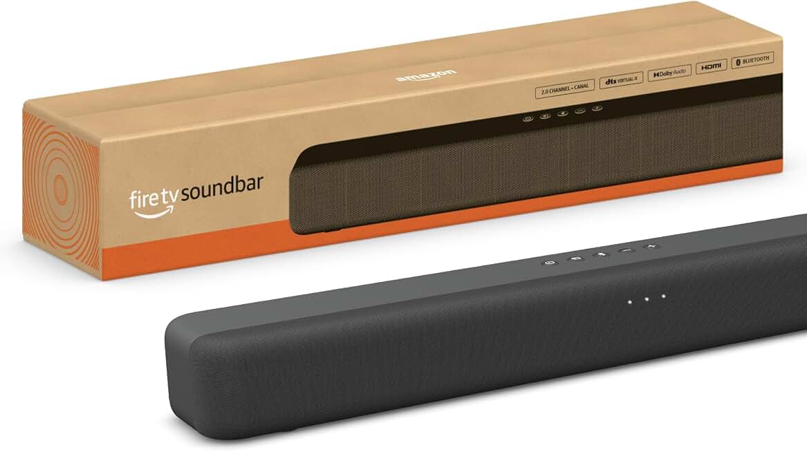 Amazon Fire TV Soundbar, 2.0 speaker with DTS Virtual:X and Dolby Audio, Bluetooth connectivity Reducing CO2