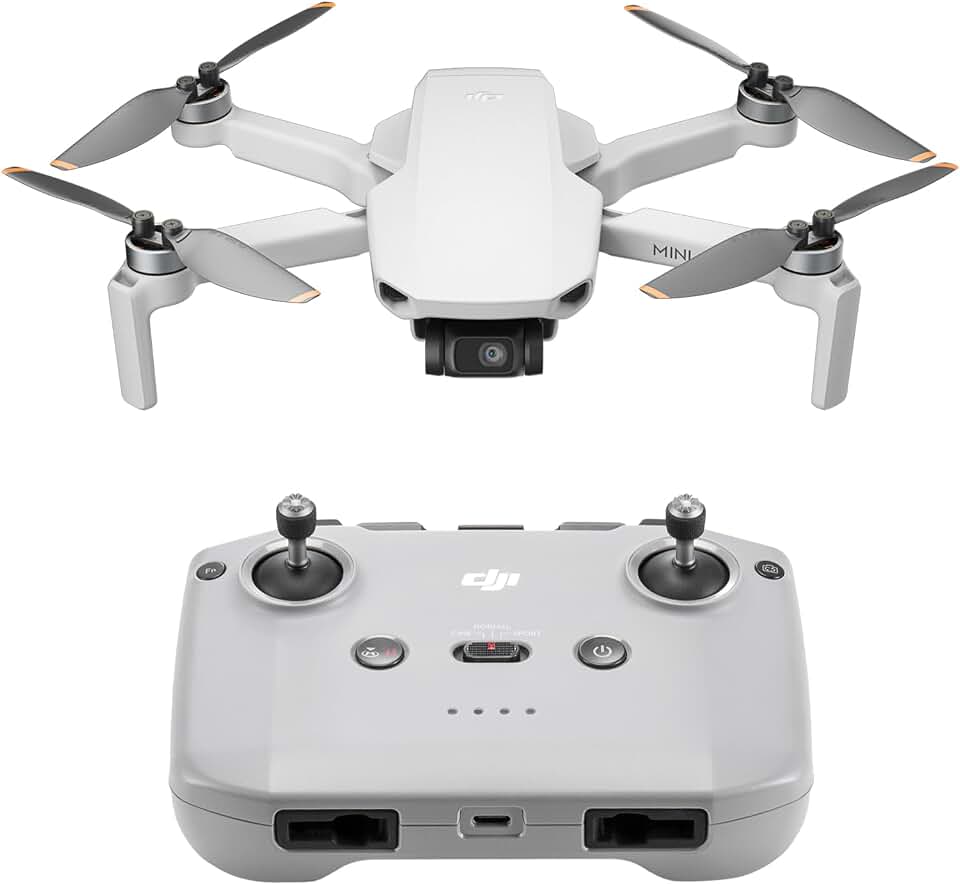 DJI Mini 4K, Drone With 4K UHD Camera, Under 249 g | 3-Axis Gimbal, 10km Video Transmission, Auto Return, Wind Resistance, 31-Min Flight Duration, Intelligent Flight