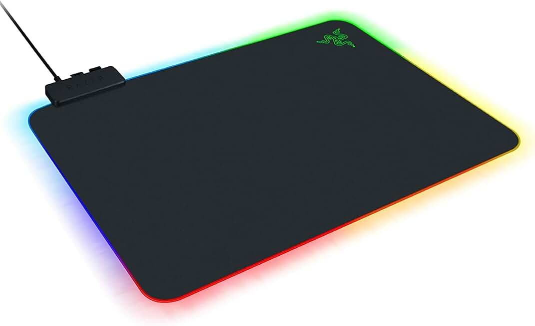 Razer Firefly Hard V2 RGB Gaming Mousepad, Customizable Chroma Lighting | Built-In Cable Management, Balanced Control &amp; Speed, Non-Slip Rubber Base