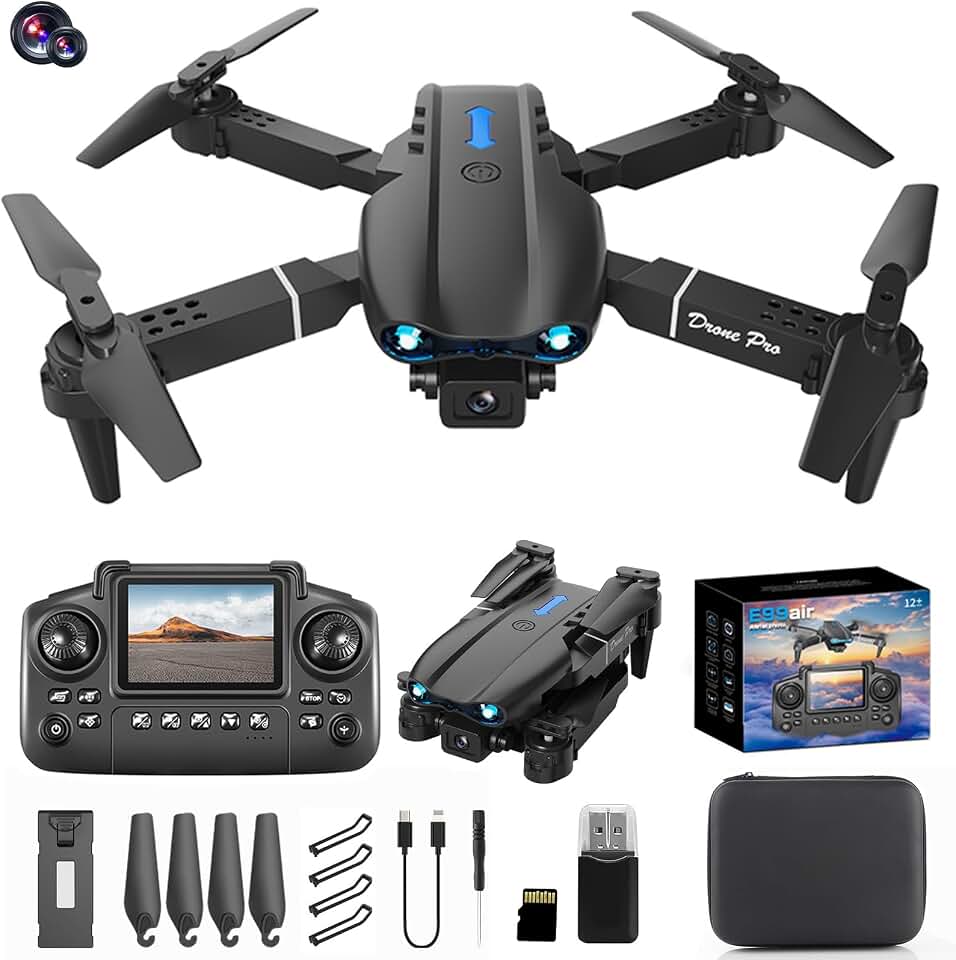 Mini Drone with Camera Remote Control Drones Featuring Screen Display | 2.4G Headless Mode, 3 Speed Gears, Altitude Hold RC Quadcopter for Adults Fpv Drone Birthday Gifts for Men Women