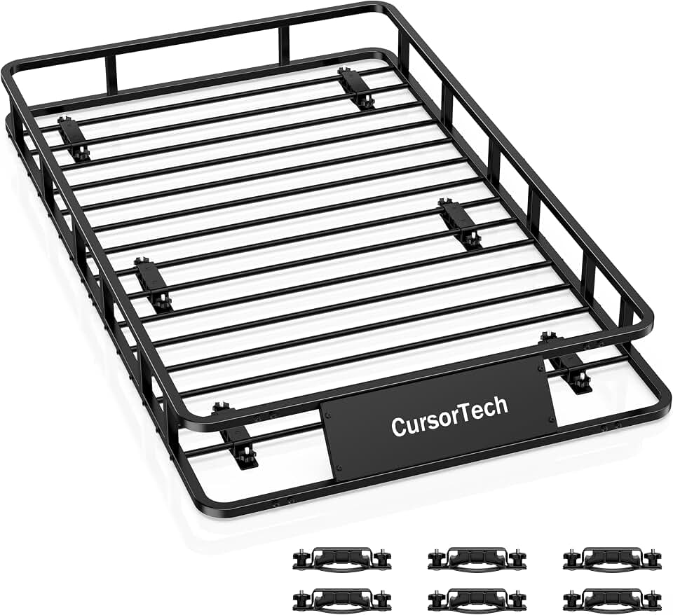 64" x 39" x 6" Roof Basket Heavy Duty Cargo Rack Basket 300lbs | Roof Rack Cargo Carrier Universal Rooftop Luggage Holder for SUV Car Truck Travel Camping Storage