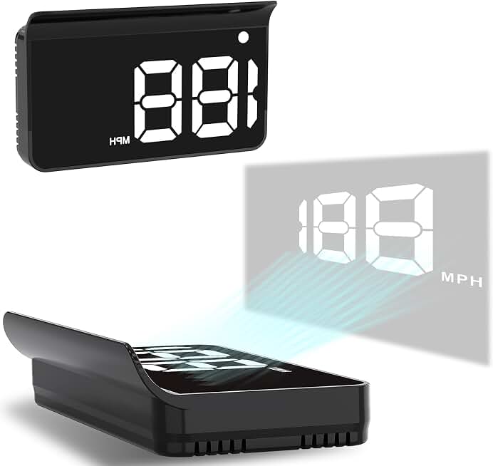 Heads up Display for Cars, Car HUD, GPS Speedometer,Head up Display for Car | USB(5V) Plug &amp; Play,Automatic Brightness Adjustment,Large Font Display,10Hz Refresh,High Precision Satellite Positioning