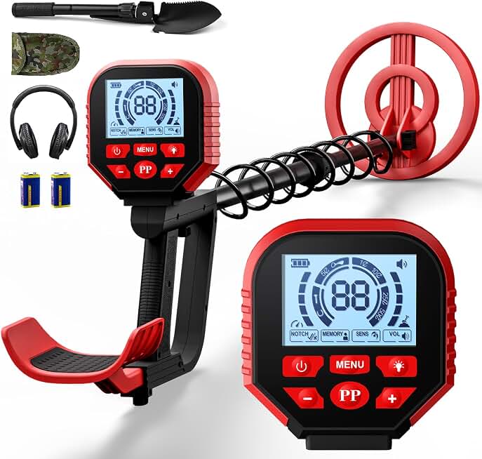 2026 Latest Higher Accuracy Professional Metal Detector for Adults with LCD | Gold Detector with Advanced DSP Chip, IP68 Waterproof Search Coil, 2.26 Pounds Lightweight Suitable for Beach and Backyard