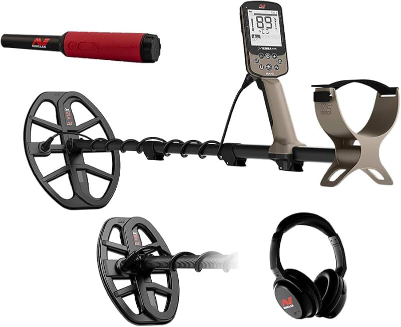 MINELAB X-Terra Elite Expedition, Waterproof, All Terrain Treasure Metal Detector, Multi-IQ Precision Targeting, Included V8X Coil, V12X Coil, ML85 Headphones, Charging Cable &amp; PRO-FIND 40 Pinpointer
