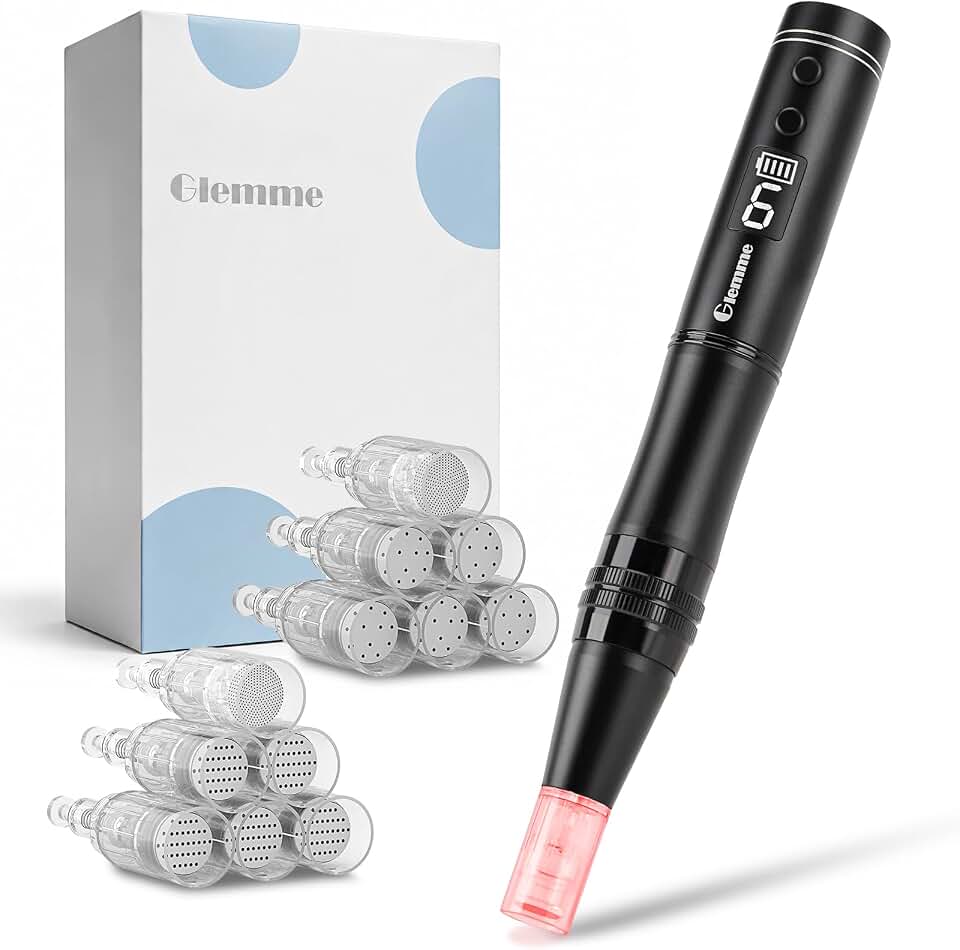 Microneedling Pen Microneedle Derma Roller Pen for Face Home Use | Microneedle Roller 0.25mm Dermabrasion Roller Cosmetic Beauty Tool for Men &amp; Women