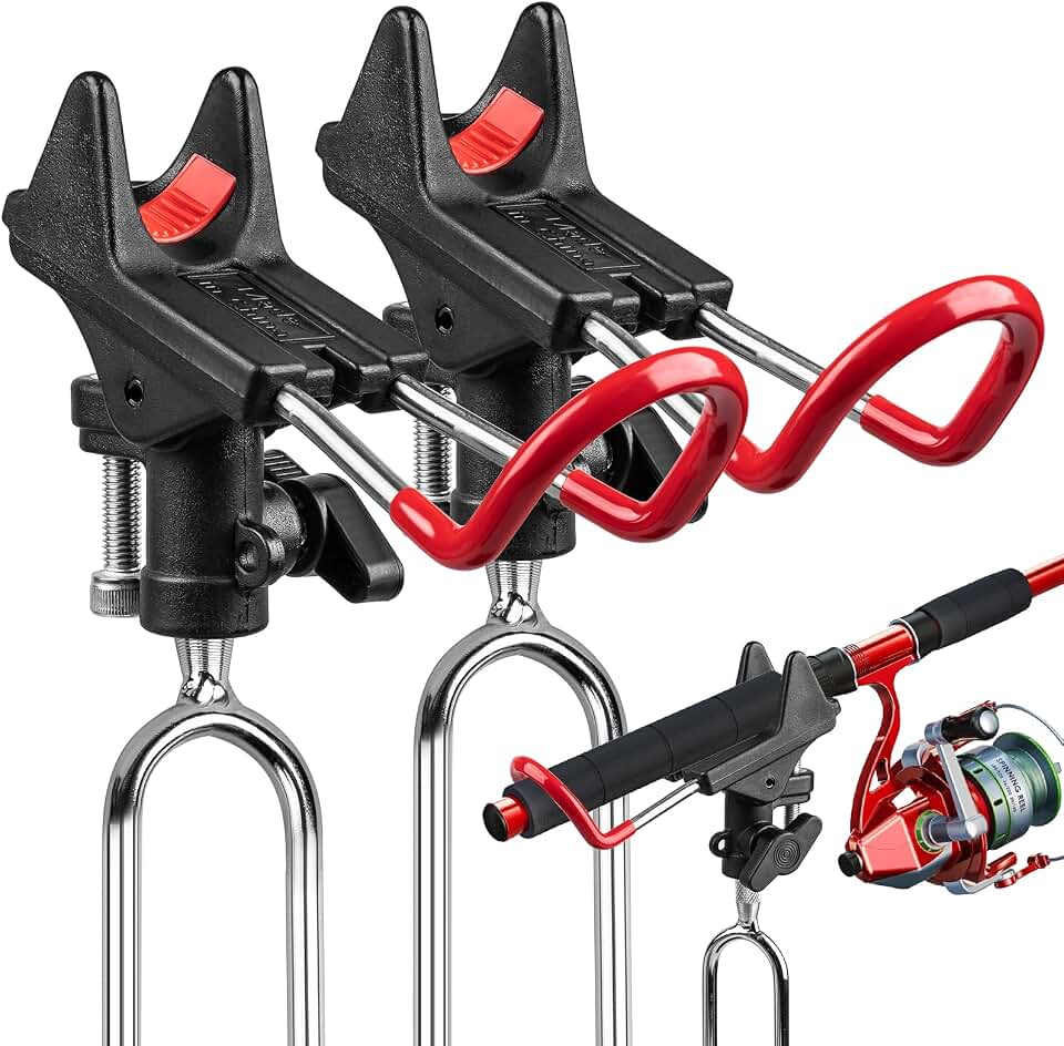 2Pack Fishing Rod Holders, 360 Adjustable Ground Bank Fishing Pole Stand | 360‑Degree Rotatable, Hands‑Free Design, Stable Support For Bank &amp; Shore Fishing