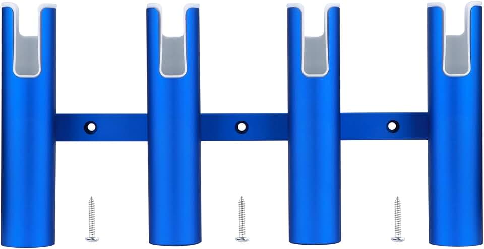 Aluminium Wall-Mounted Fishing Rod Holder for Boat, Garage &amp; Marine - Holds Rods &amp; Poles
