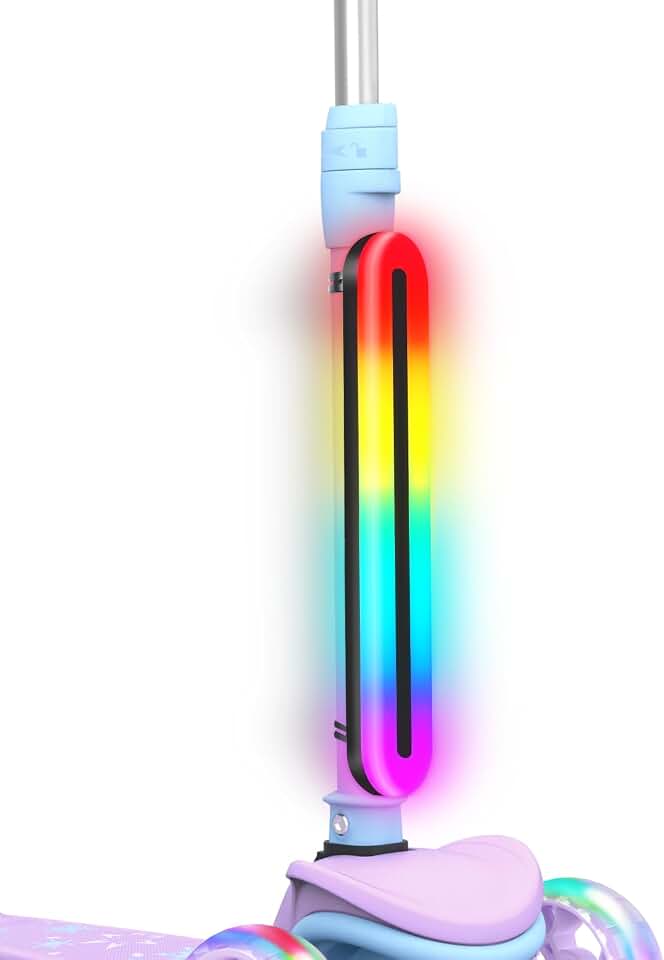 BELEEV LED Scooter Frame Light for Night Riding, 11 Flashing Effects, Battery Powered, Fits for Bicycles Electric Kick Scooters, Cool Bike Accessory for Adult, Kids &amp; Teens, Ideal for Riding Camping