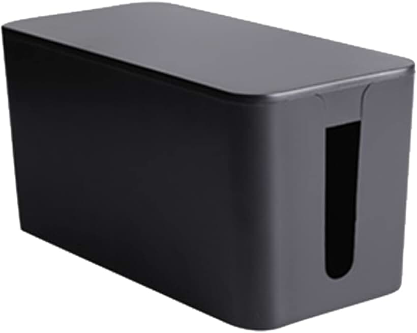 Cable Management Box,Power Cover Surge Protector for Desk Small Black | Cable Organizer Box to Hide Wires,Power Strip Storage, Router Organizer, Desktop Tidy,Surge Protector