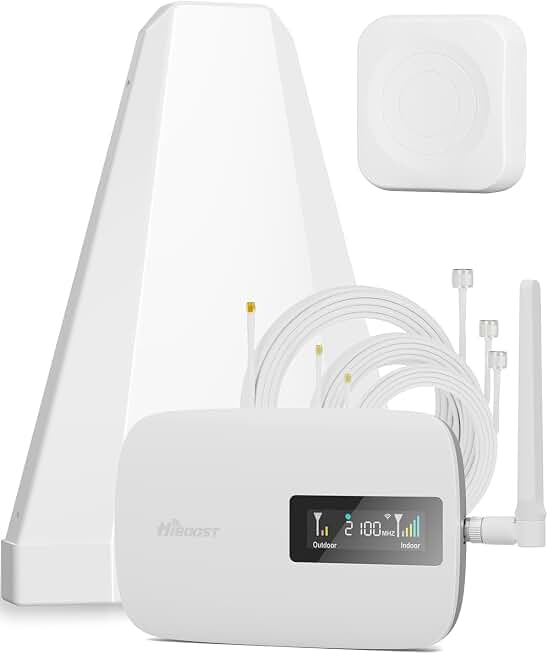 Cell Phone Signal Booster for Home up to 3000 Sq.Ft | Boost 4G 5G Cellular Signal Amplifier 65dB for T-Mobile, AT&amp;T Verizon All U.S Carriers with 2 Indoor Antennas Band 12/17/13/5/25/2/4