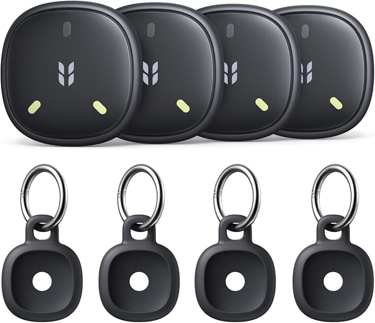 UGREEN FineTrack Mini2 Air Tracker Tags (iOS Only) 4 Pack | Bluetooth Tracker Compatible with Apple Find My, Item Finder Smart Tag for Keys,Luggage,Standard