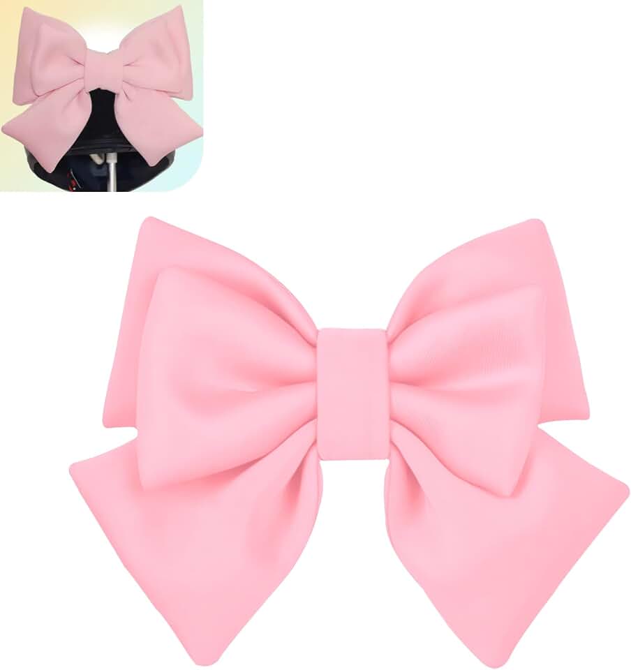 Bow Helmet Accessory, Removable Helmet Bow for Women, Cute Motorcycle and Electric Vehicle Decoration (Pink)