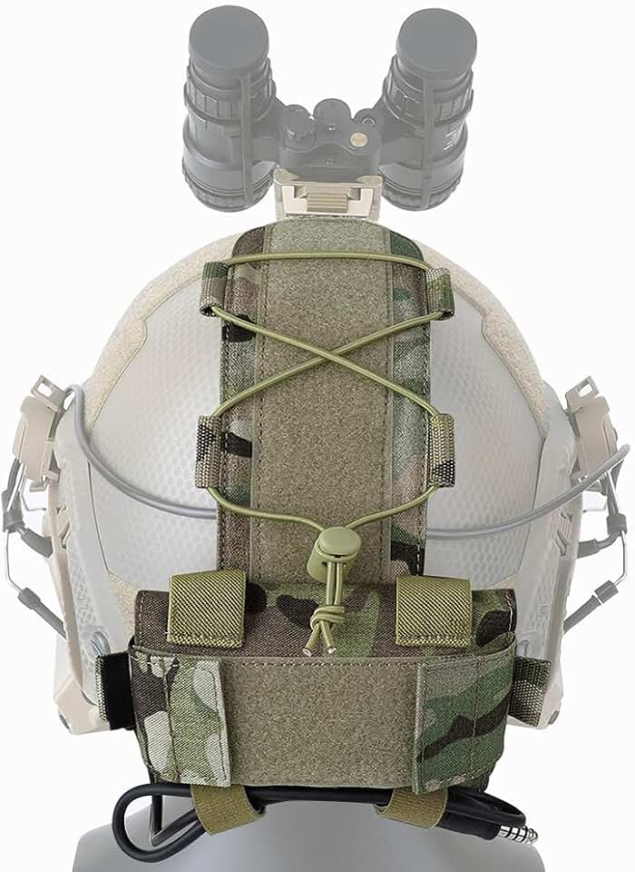 KRYDEX Tactical Helmet Battery Pouch Counterweight Pouch Helmet Battery Pack Balance Weight Bag with Hook&amp;Loop for Tactical Helmet