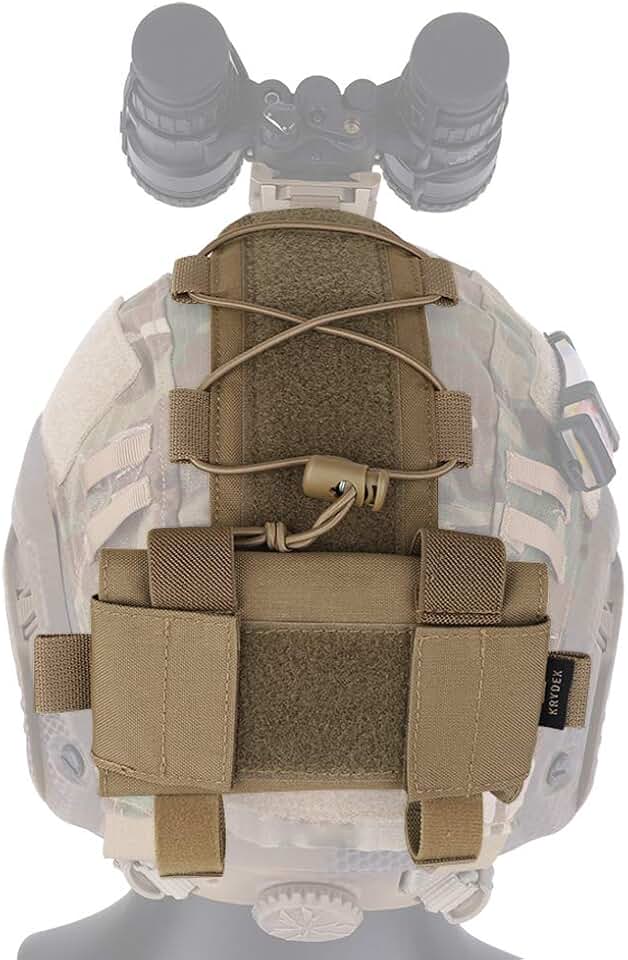 KRYDEX Tactical Helmet Battery Pouch Counterweight Pouch Helmet Battery Pack Balance Weight Bag with Hook&amp;Loop for Tactical Helmet