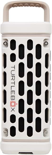 Turtlebox Ranger, Ultra-Portable Bluetooth Speaker, Waterproof, Ivory | Built For Outdoors, Plays to 105dB, IP-67, 12hr+ Battery Life, Magnetic Mounts, Unlimited Pairing for Full Stereo, 2.4lbs