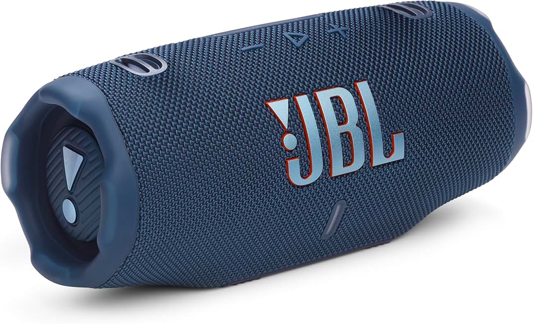 JBL Charge 6 Portable Bluetooth Speaker, Waterproof, Drop-Proof - Blue | Long Battery Life Up To 28 Hours, Fast Charging, Built-In Powerbank, Weatherproof For Outdoor, Poolside, And Shower Use TUV Rheinland Recycled Material Verified