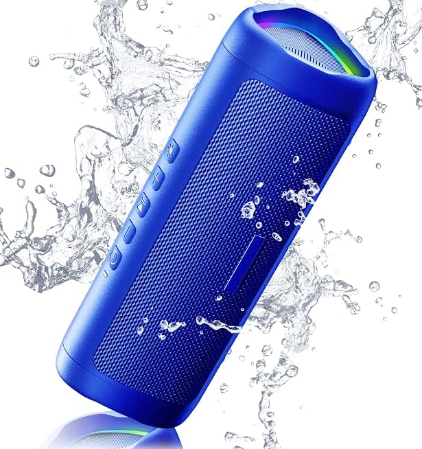 Bluetooth Speaker, 20W HD Sound, Portable Wireless, IPX5 Waterproof, Up to 24H Playtime, TWS Pairing, for Home/Party/Outdoor/Camping/Beach Essentials, Electronic Gadgets, Birthday Gift (Blue) Global Recycled Standard