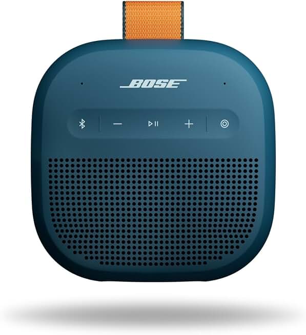 Bose SoundLink Micro Portable Bluetooth Speaker (2nd Gen), Wireless Outdoor Speaker, Up to 12 Hours Battery Life, Waterproof and Dustproof, Twilight Blue - Limited Edition Color | Bluetooth 5.4 speaker featuring IP67 rating and 12-hour battery for travel, hiking and outdoors
