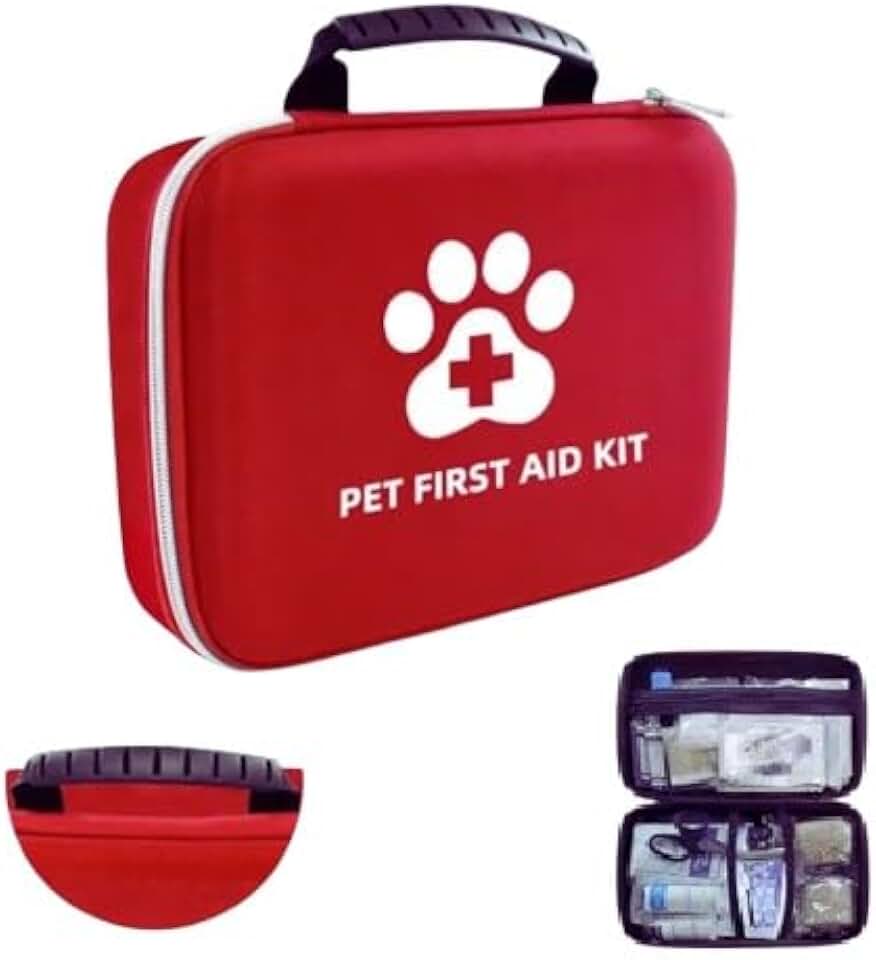 PAWSPLAY Pet First Aid Kit for Dogs &amp; Cats, 101-Piece Emergency Kit with Bandages, Wound Care, Tick Remover, Nail Clipper, Portable Waterproof Travel Kit for Hiking, Camping, Car &amp; Home Safety