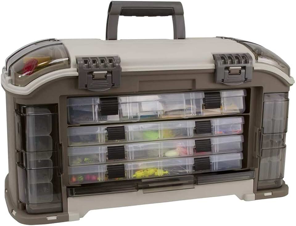 Plano Angled 787 Guide Series Stowaway Tackle System- Includes 7 Stowaways, Fishing Tackle Storage, Premium Tackle Storage, One Size, Model Number: 787010