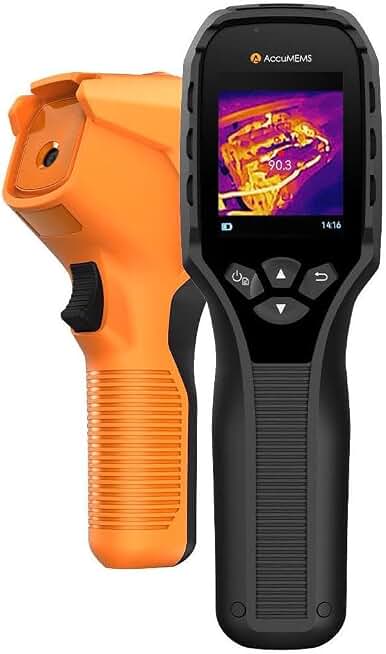 GT14S Thermal Imaging Camera, Thermometer Mode, Ultra-Light 240g | 4°F~1022°F Range, 14H Runtime, Live Tracking with Edge-Enhanced Display, Infrared Camera for HVAC/Electrical Inspection