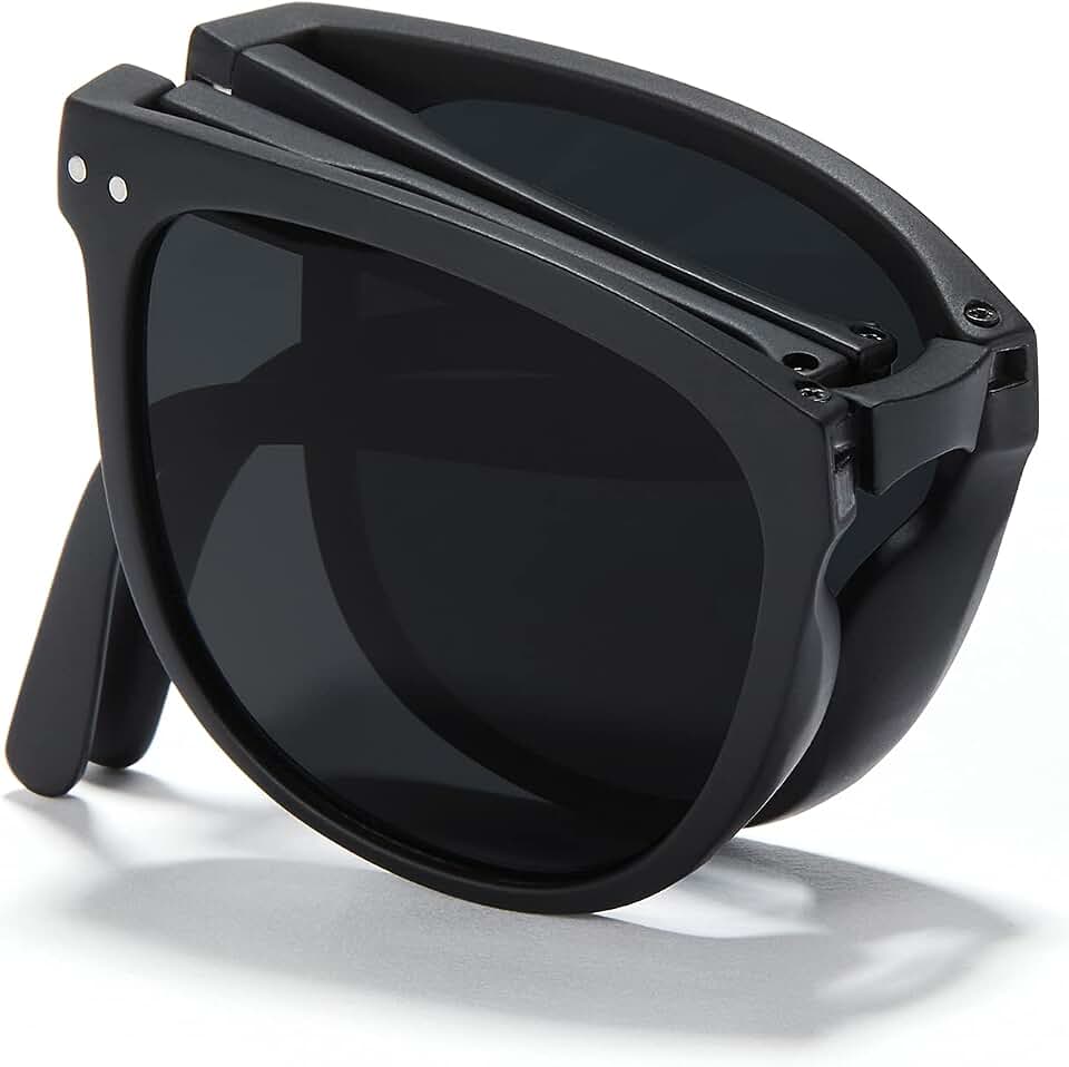 Cyxus Foldable Polarized Sunglasses Unisex TR90 Sunglasses For Travel Driving Holiday ClimatePartner certified