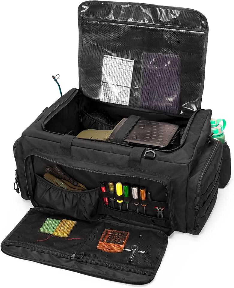 GOBUROS RC Car Bag for 1/8 and 1/10 Car, RC Carry Case(Patent Design) | Compatible with Traxxas 1/8 Car, Multi-Pockets to Store Tools and Accessories, Adjustable Shoulder Strap for Easy Carrying