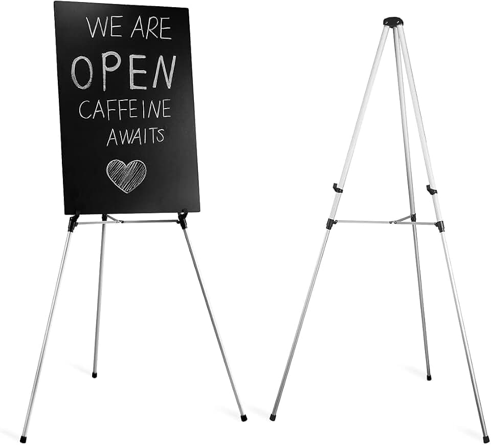 Staples Heavy-Duty Aluminum Flipchart Easel, 2-Pack | Durable easel for presentations, classrooms, and meeting room use.