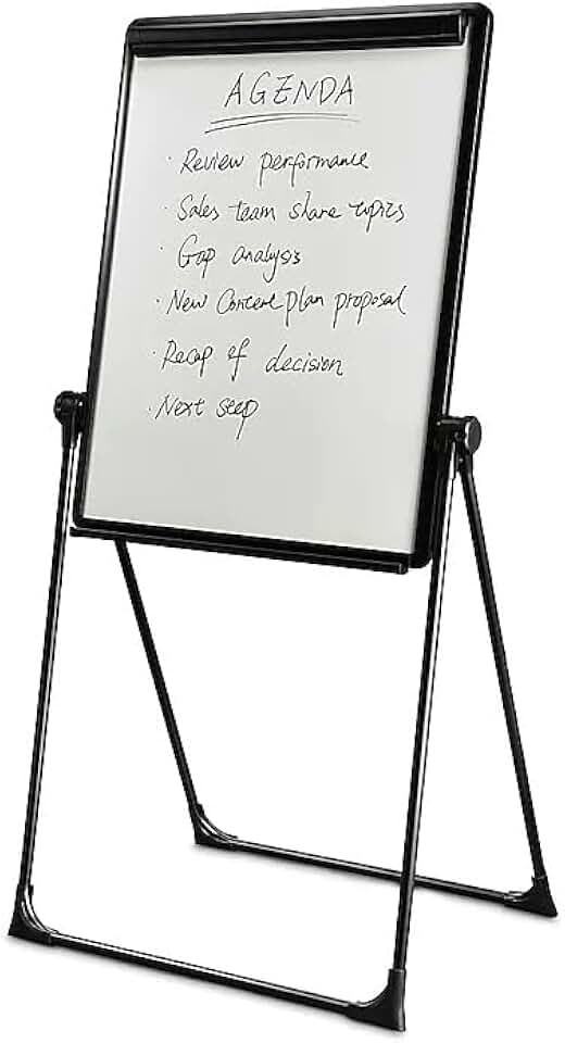 Staples Flip Chart Easel, Black Steel, 2-Pack | Tripod easel for presentations, classrooms, and meeting rooms.