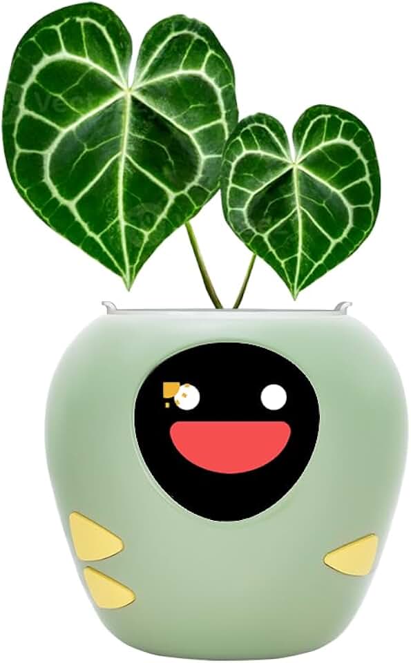 New 2026 Ai Smart Planter – Extra Large Interactive Plant Pot, Pet Plantagotchi, robot, Leafypod and Plantiboy, Robot Flower Pot with Feelings, Indoor Flowerpot with Water, Digital Gifts (Green)
