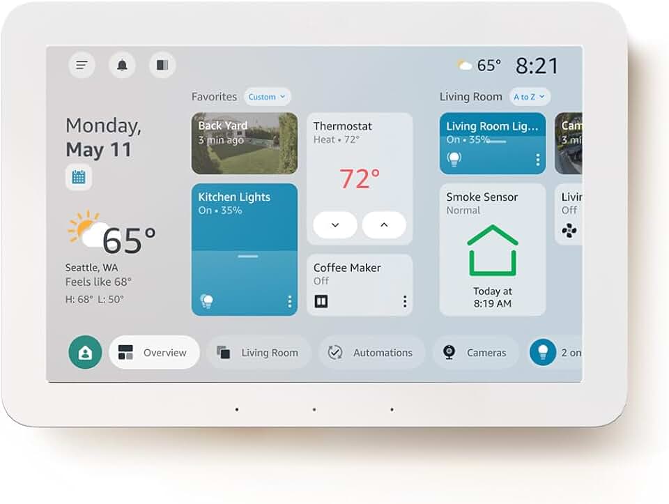 Amazon Echo Hub (newest model), 8", Redesigned with customizable control and Alexa+, Compatible with thousands of devices Reducing CO2