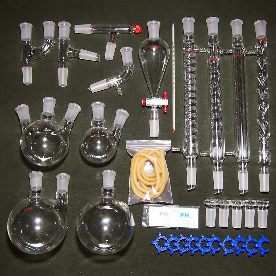 24/40,New Organic Laboratory Glassware Kit,32 PCS,Lab Unit,Chemistry Set