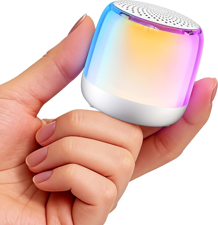 Glocusent Nano-Glow White Noise Machine,35 Sounds&amp;12 Light Modes for Sleep | Bluetooth Speaker, Mini Travel Sleep Machine, Rechargeable 24H Battery for Baby, Kids, Adults Global Recycled Standard