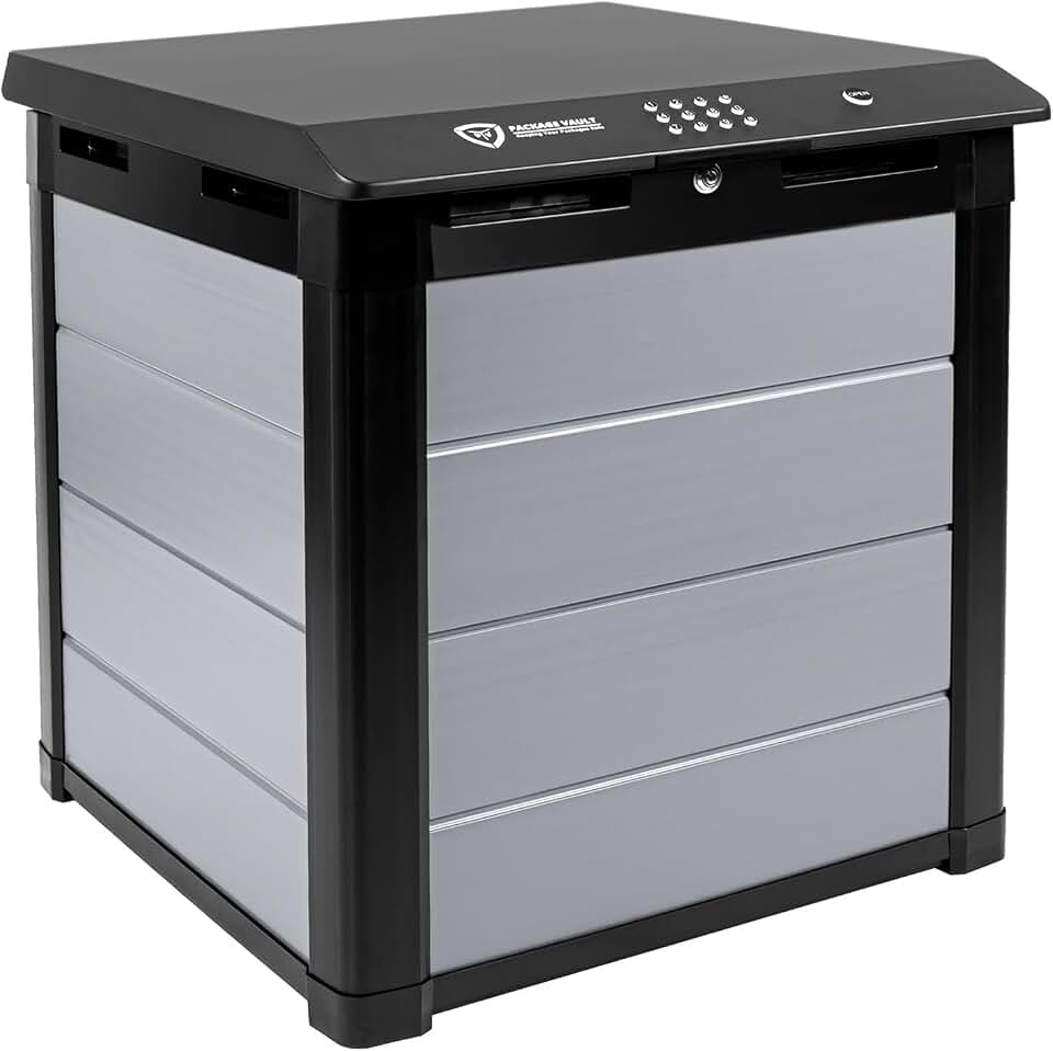 Package Vault- Robust Large Smart Delivery Lock Box "Package Theft Prevention" with a Smart Bluetooth Lock, Great for Outdoor Patios and Porches to Keep Your Packages and Deliveries Safe
