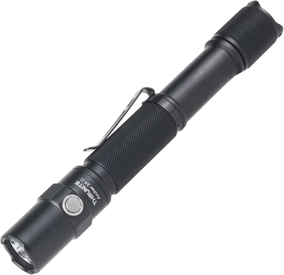 ThruNite Archer 2A C LED Rechargeable Flashlight,High 1000 Lumens AA Flashlight with USB-C, Dual Switch Bright Flashlights for Power Outage,Home Emergency,Camping,IPX8 Waterproof - Cool White