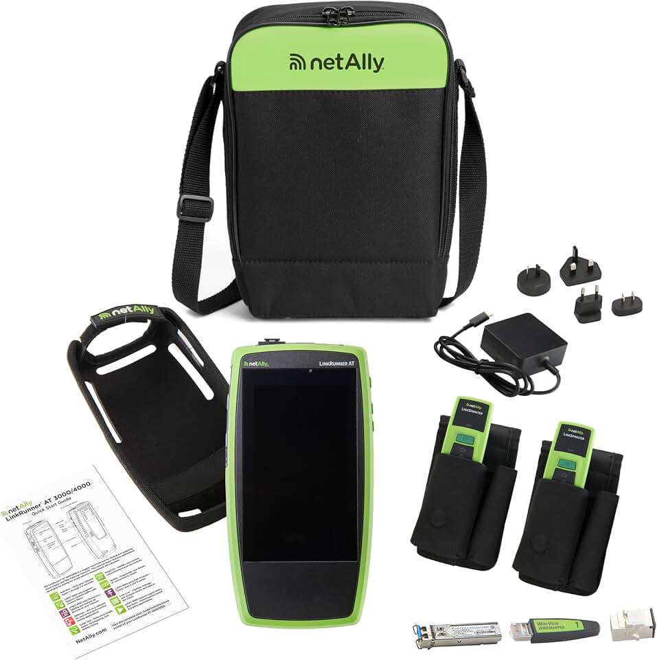 NetAlly LinkRunner AT 3000 LinkSolutions Kit incl. 2X LinkSprinter Network Testers. Copper and Fiber Network Cable and Connectivity Tester Kit