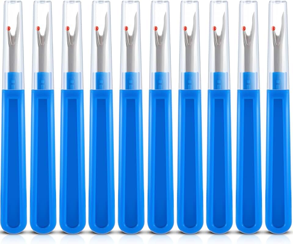 Daifunli 10 Pcs Fiber Optic Ripper Buffer Tube Binder Ripper Tools Fiber Stripper Cutter for Cable Technicians(Blue)