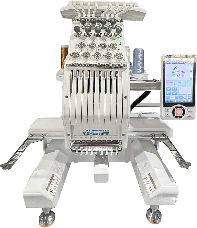 Embroidery Machine with 8 Needles, 7" Touch Screen, 7.8"x11.8" Embroidery Area, New Gen of Home &amp; Small Business Embroidery Machine for Flat, Hat, T-shirt and more