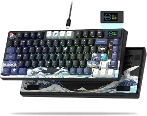 Womier SK80 75% Keyboard with Color Multimedia Display Gaming Keyboard
