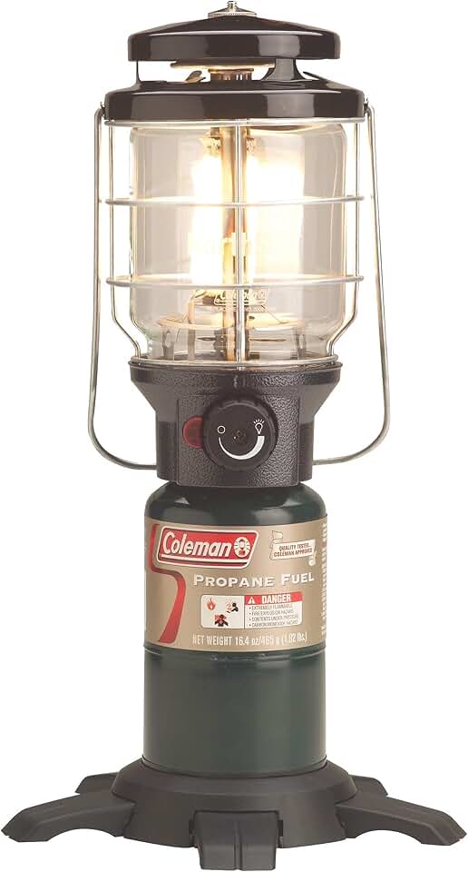 Coleman Northstar 1500 Lumens Gas Lantern with Matchless Lighting, Folding Propane Lantern with Mantles &amp; Globe for Camping, Power Outage, Outdoor Lighting, &amp; More