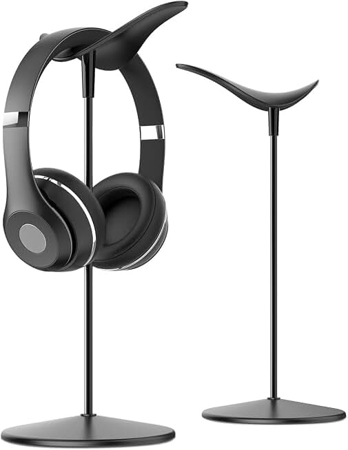 Lamicall Headphone Stand Desktop Headset Holder, Elegant Earphone Stand | Unique Appearance Design, Ultra Sturdy, Multi-Scenario Use for All Headset like Airpods Max, HyperX, Beats, Senn heiser