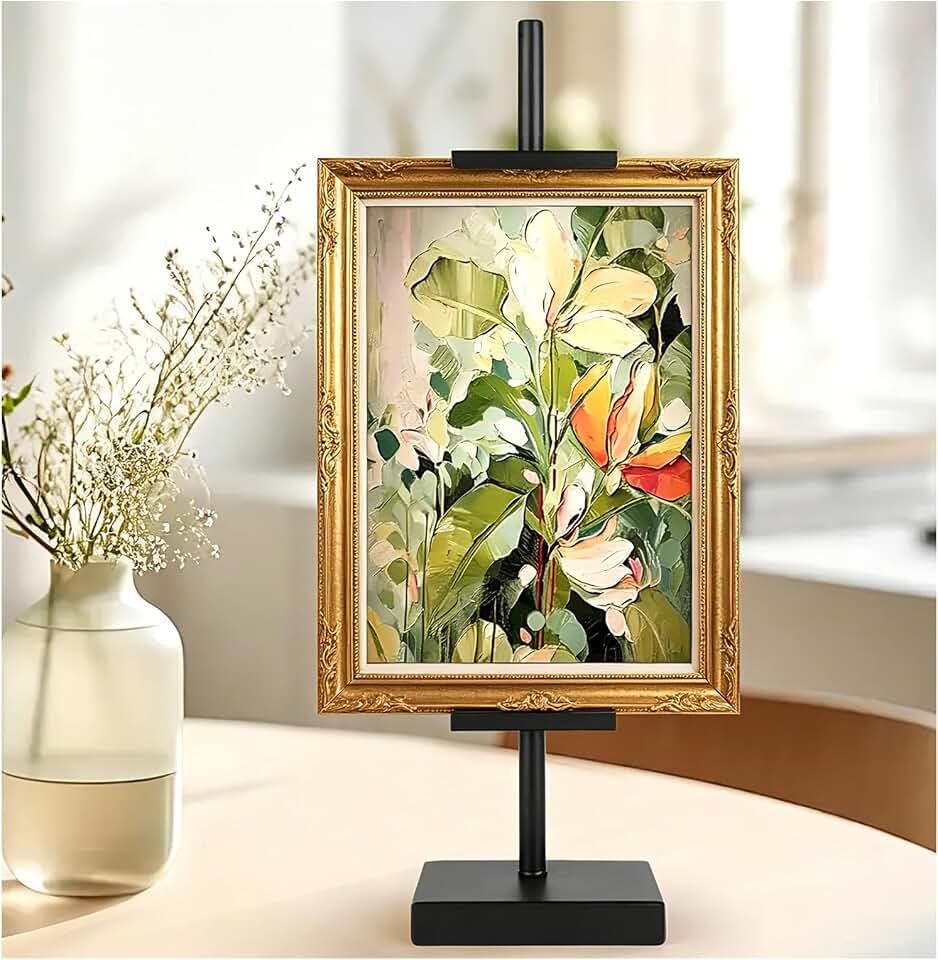 18'' Adjustable Tabletop Easel Stand, Black Easel for Display | Picture Easels for Display, Picture Frame Stand, Adjustable Art Easel,Picture stand for Artwork, Photo,Sign.