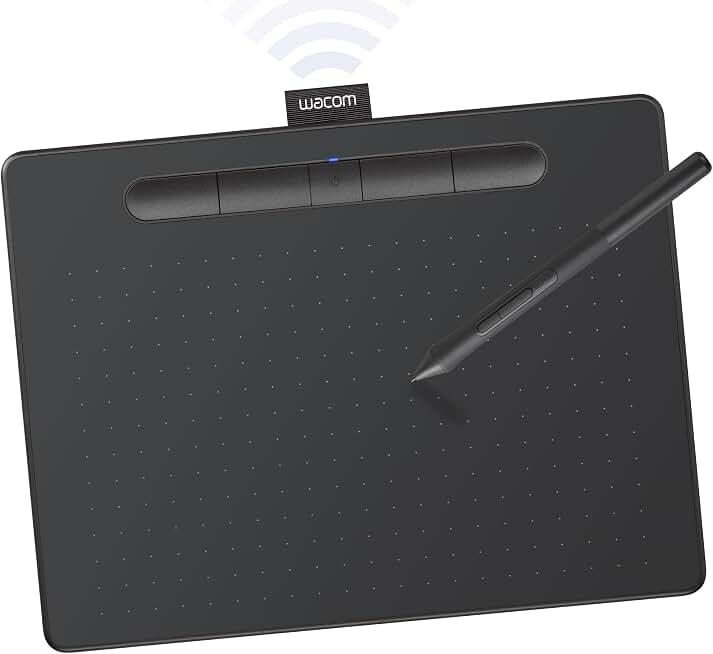 Wacom Intuos Medium, Bluetooth Graphic Drawing Tablet with Pen + Software | Battery-free pen, 4 ExpressKeys for shortcuts, works with Mac, Windows &amp; Chromebook; Ideal for creators, students &amp; teachers