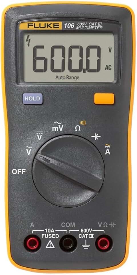 Fluke 106 (U.S.) Palm-Sized Digital Multimeter, CAT III 600V | CAT III 600V