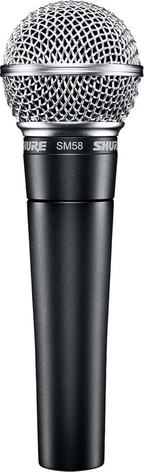 Shure SM58 Pro XLR Dynamic Vocal Microphone | Cardioid dynamic vocal mic for studio and live performance, podcasting and recording; industry-standard sound