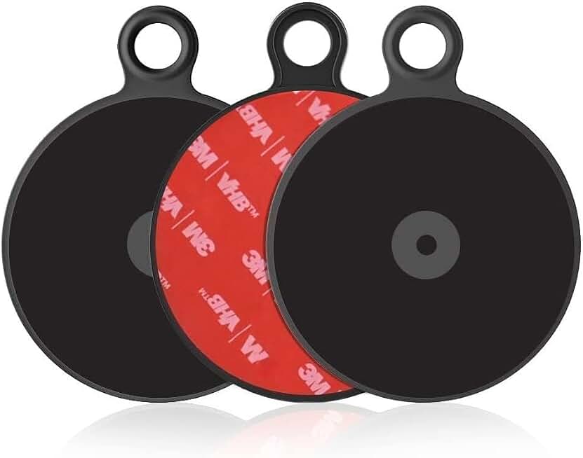 APPS2Car 3Pcs 3" Dashboard Pad Mounting Disk for Suction Cup Phone Mount | Single-Sided VHB Tape,Replacement Disc for Car Dashboard &amp; Vacuum Suction Phone Holder,For Flat Dashboards Only; One-time Use