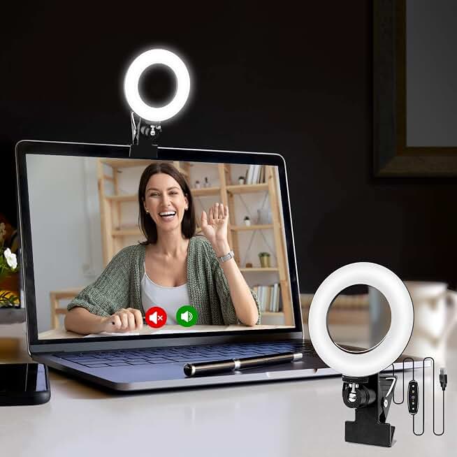 Cyezcor Video Conference Lighting Kit, Ring Light for Monitor Clip On | for Remote Working, Distance Learning,Zoom Calls, Self Broadcasting and Live Streaming, Computer Laptop Video Conferencing