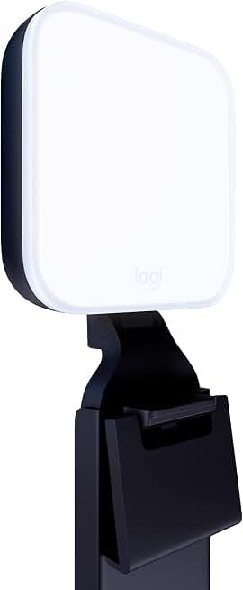 Logitech for Creators Litra Glow Premium LED Streaming Light - Graphite | Computer lighting for video conferencing, Zoom meetings, adjustable mount, desktop app control for PC/Mac
